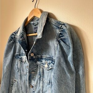 Gap Jean Jacket with puff shoulders